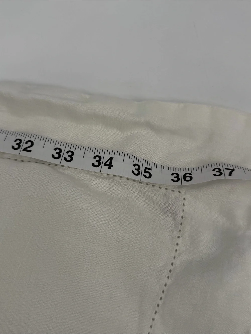 Fieldcrest Pillow Sham King Ivory White Linen Single (1) Pillow Cover Cottage